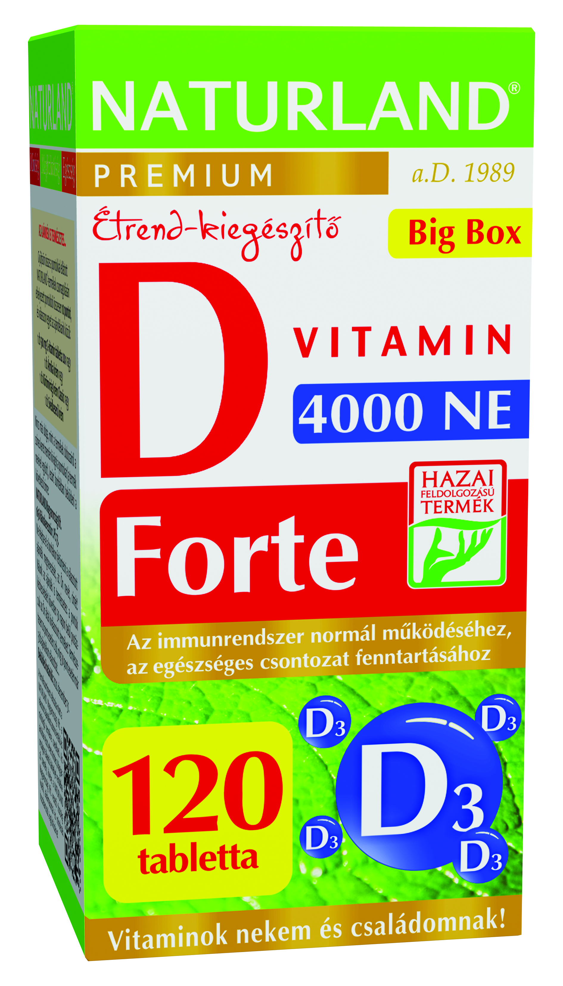 NL D-vitamin Forte tabletta 120x Big Box